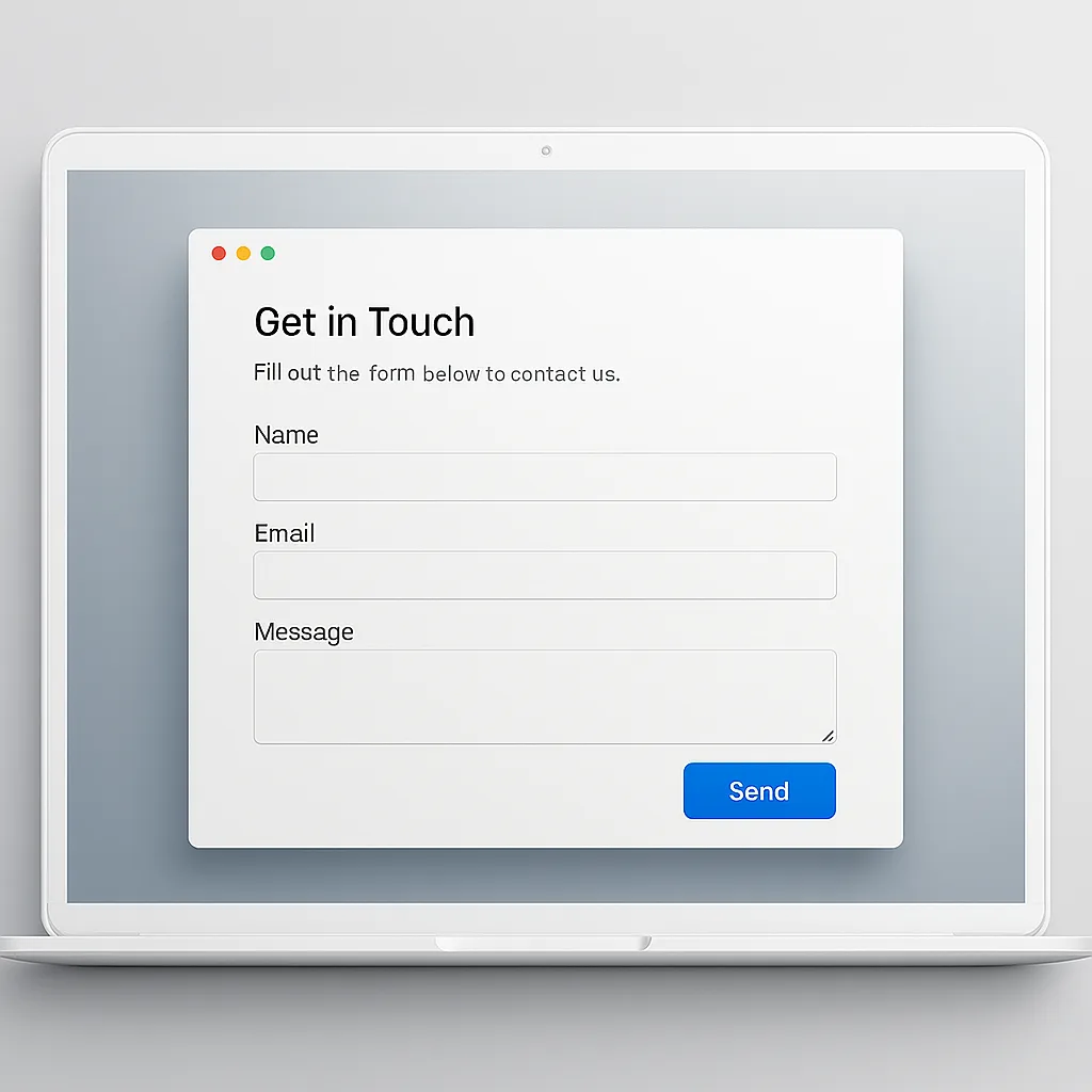 Web app design sample